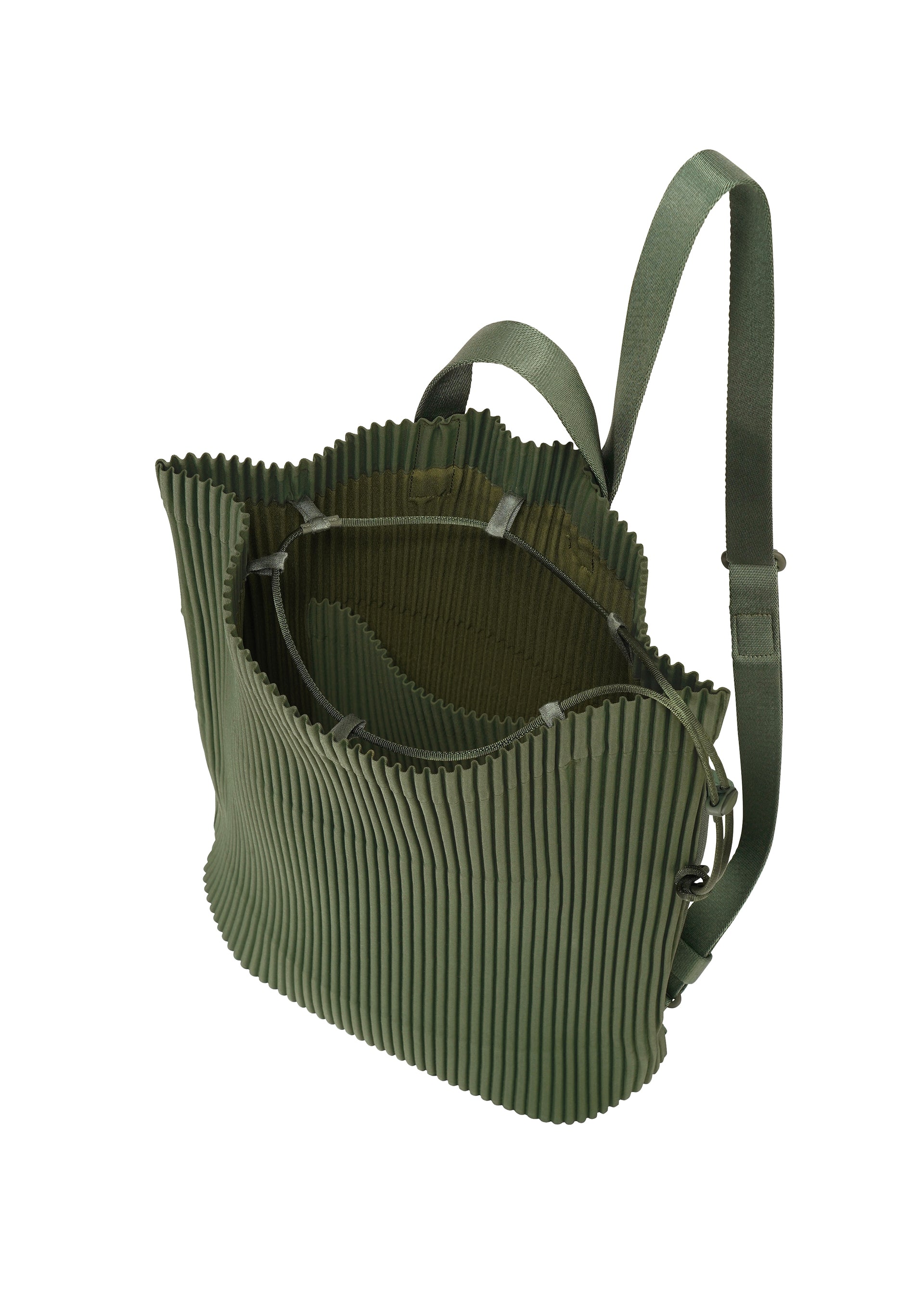 DRAWSTRING PLEATS BAG Shoulder Bag Duomo Door Green – ISSEY MIYAKE EU