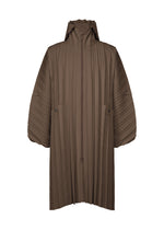 A product shot of the HOMME PLISSE ISSEY MIYAKE EDGE COAT LIGHT prêt à porter in brown (44).