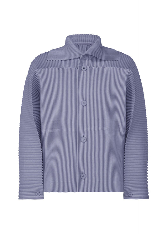 A product shot of the Homme Plisse Issey Miyake LINEN LIKE jacket in blue (72), recurring_style.