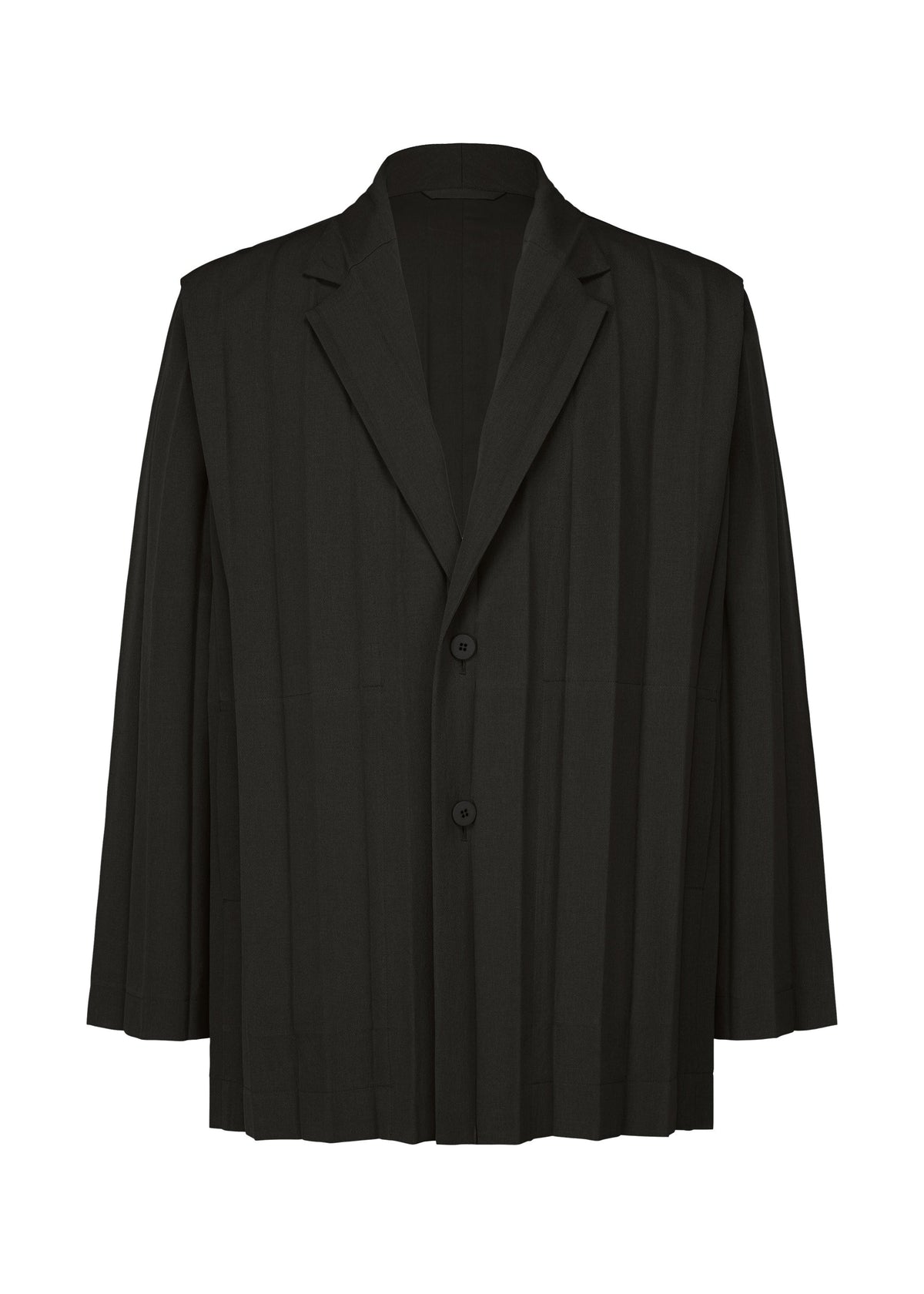 A product shot of the HOMME PLISSE ISSEY MIYAKE EDGE ENSEMBLE prêt à porter in black (15).