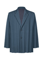 A product shot of the HOMME PLISSE ISSEY MIYAKE EDGE ENSEMBLE prêt à porter in blue (75).