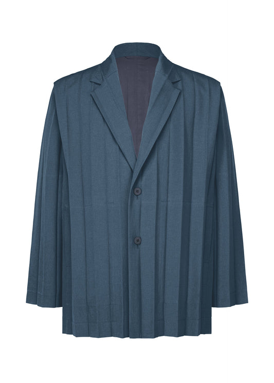 A product shot of the HOMME PLISSE ISSEY MIYAKE EDGE ENSEMBLE prêt à porter in blue (75).