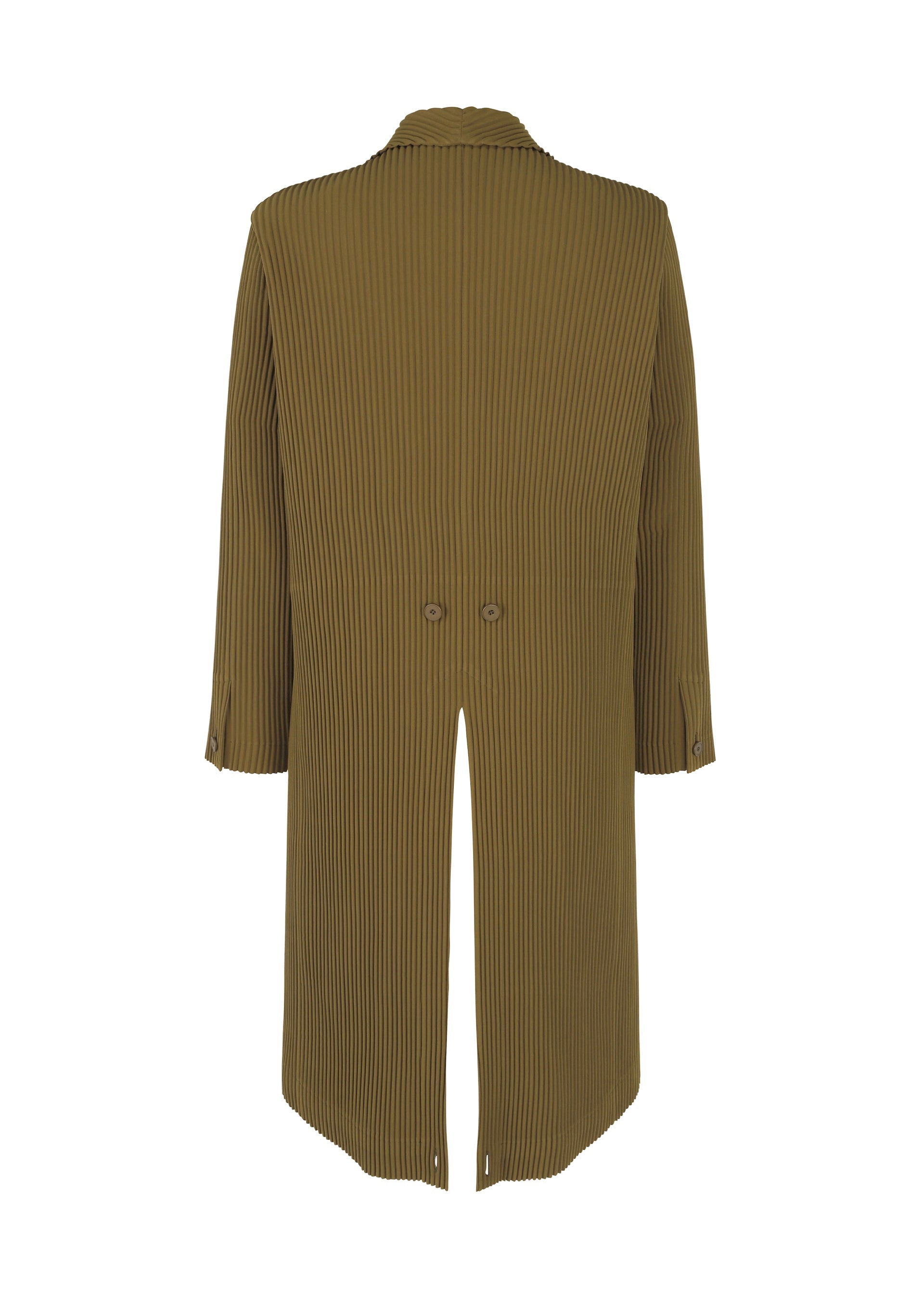 A detail shot of the Homme Plisse Issey Miyake TUXEDO PLEATS prêt à porter.