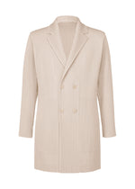 A product shot of the Homme Plisse Issey Miyake LINEN LIKE jacket in beige (40), recurring_style.