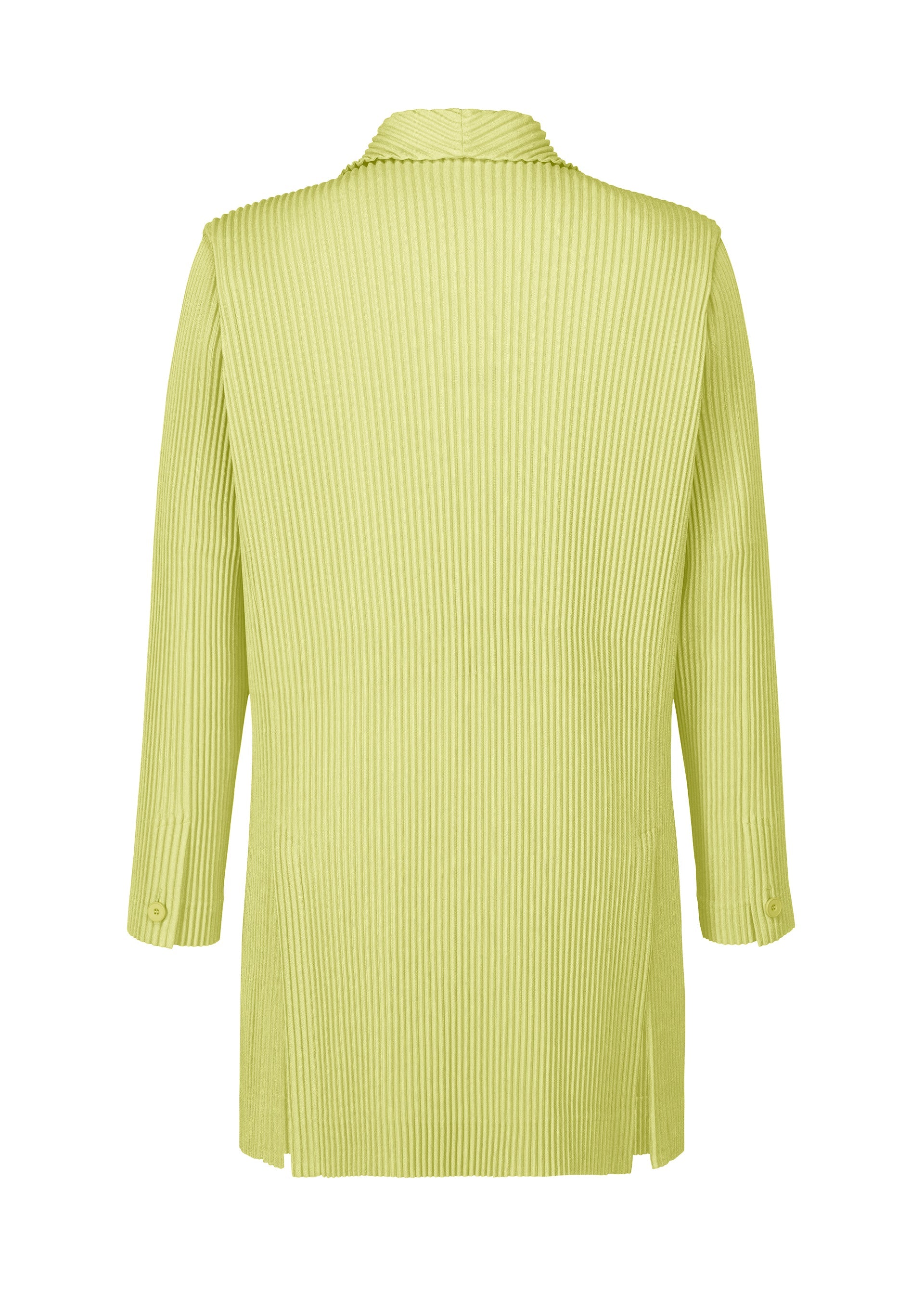 A detail shot of the Homme Plisse Issey Miyake LINEN LIKE jacket.