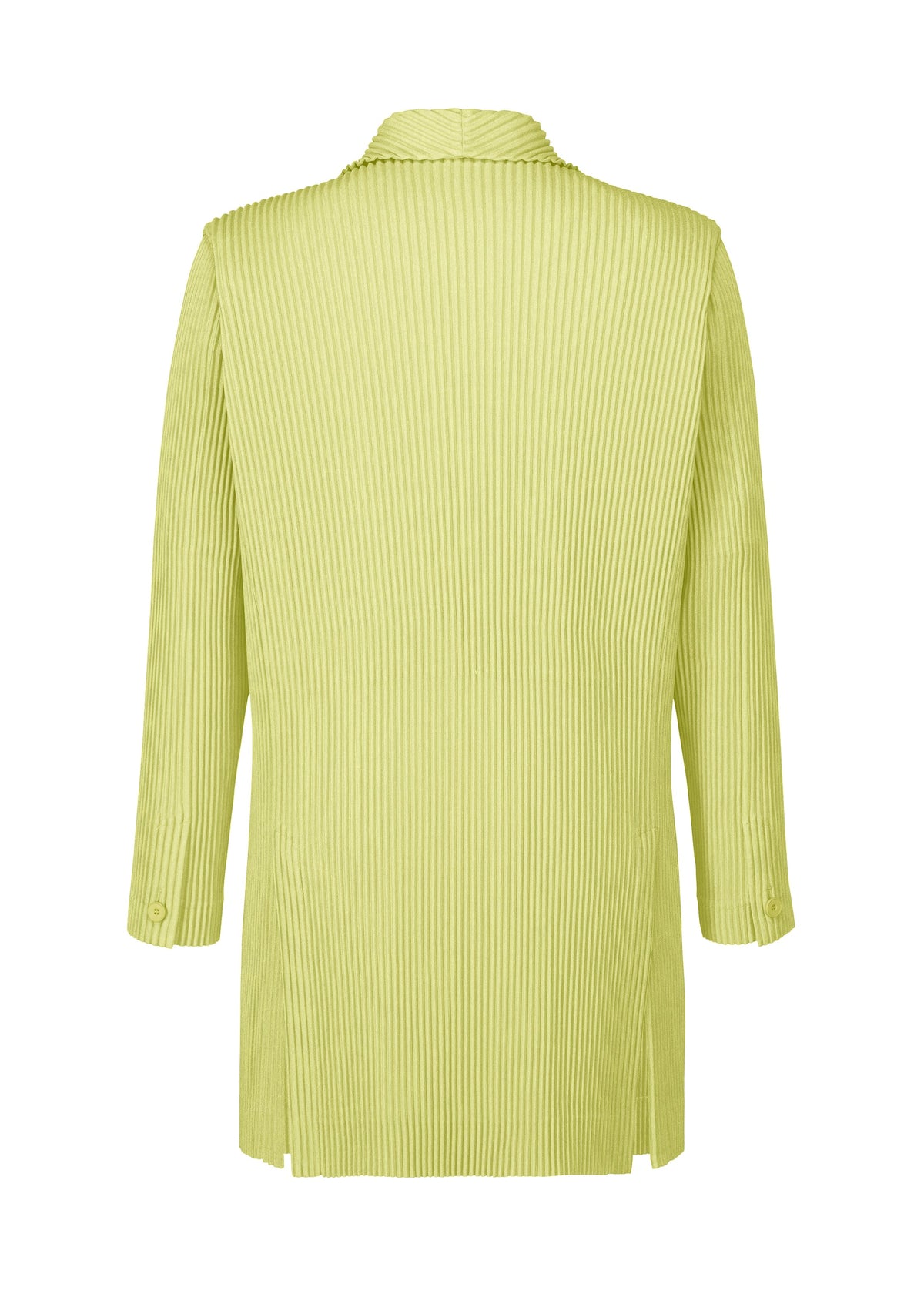 A detail shot of the Homme Plisse Issey Miyake LINEN LIKE jacket.