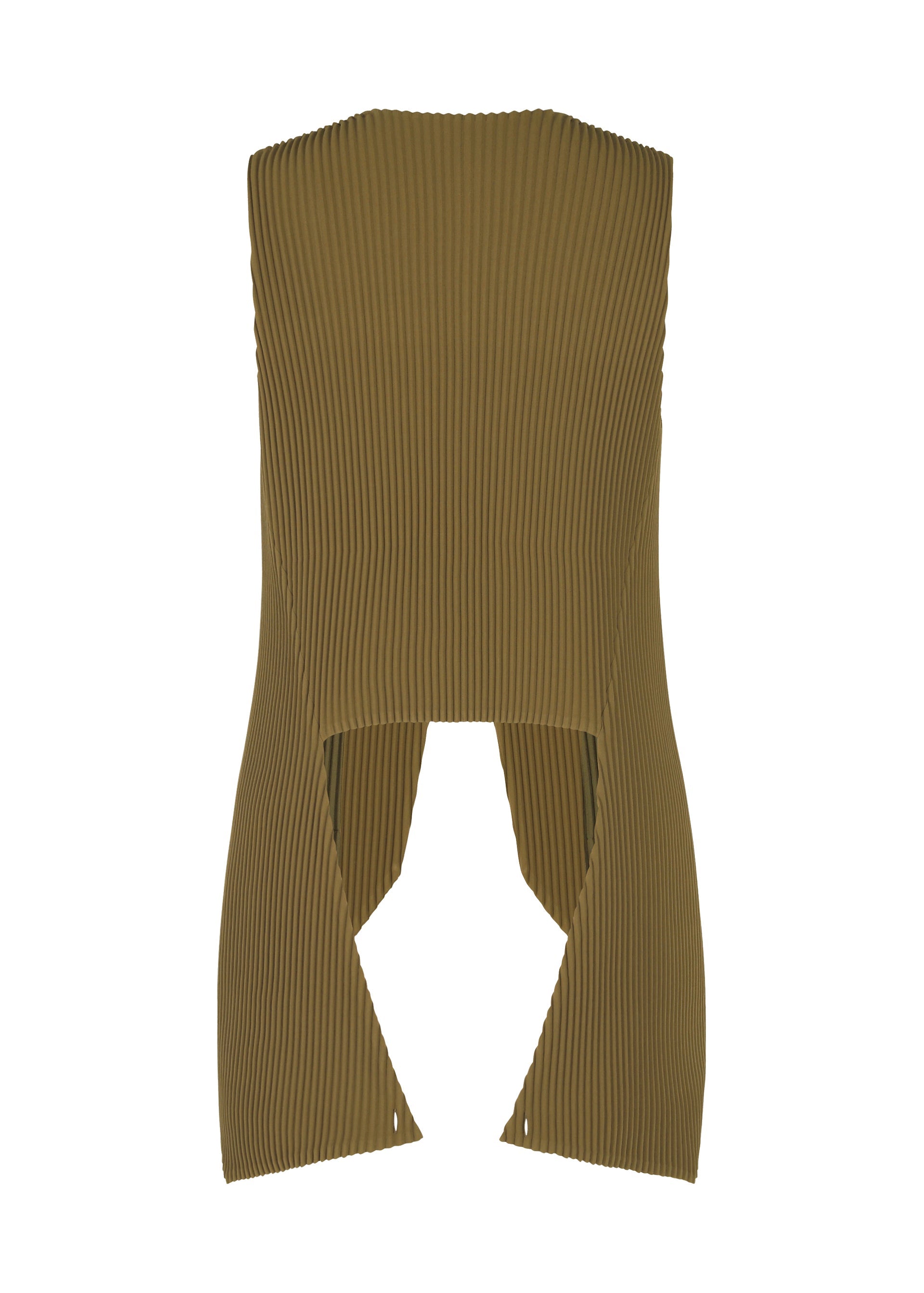 A detail shot of the Homme Plisse Issey Miyake TUXEDO PLEATS prêt à porter.