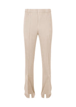 A product shot of the Homme Plisse Issey Miyake LINEN LIKE pants in brown (40), recurring_style.