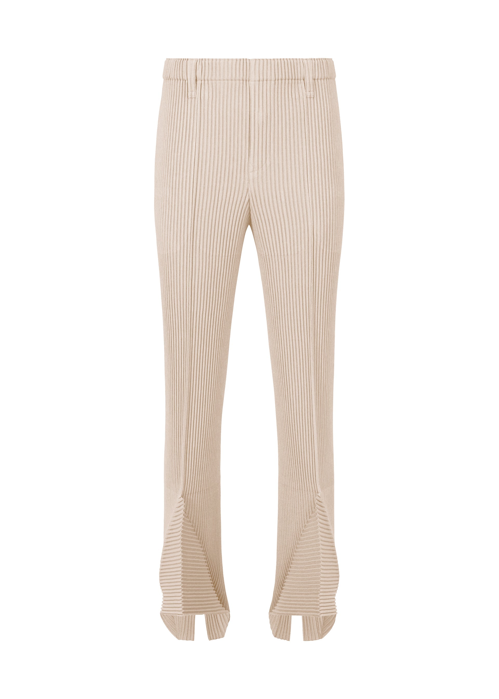 A product shot of the Homme Plisse Issey Miyake LINEN LIKE pants in brown (40), recurring_style.