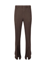 A product shot of the Homme Plisse Issey Miyake LINEN LIKE pants in brown (44), recurring_style.