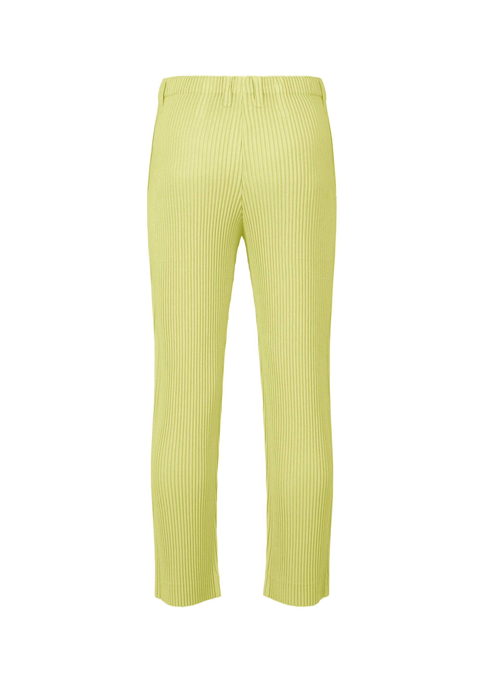 A detail shot of the Homme Plisse Issey Miyake LINEN LIKE trousers.
