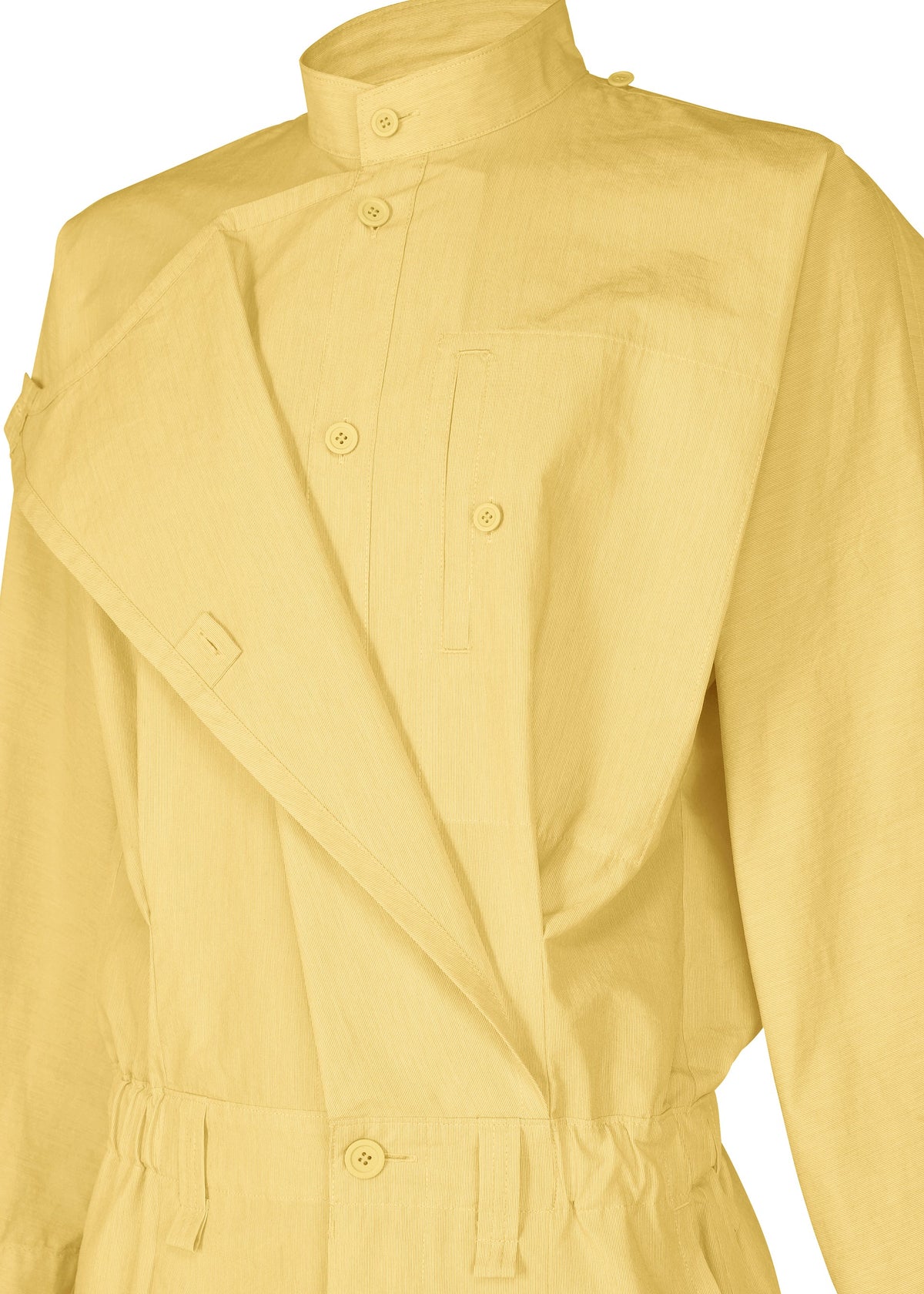 A detail shot of the Homme Plisse Issey Miyake FRESHEN jumpsuit.