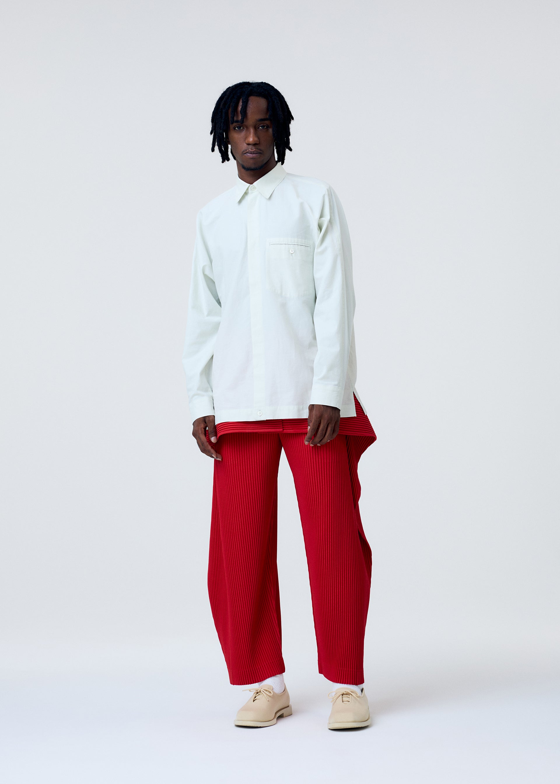 STREAMLINE SHIRT Shirt White Green – ISSEY MIYAKE EU