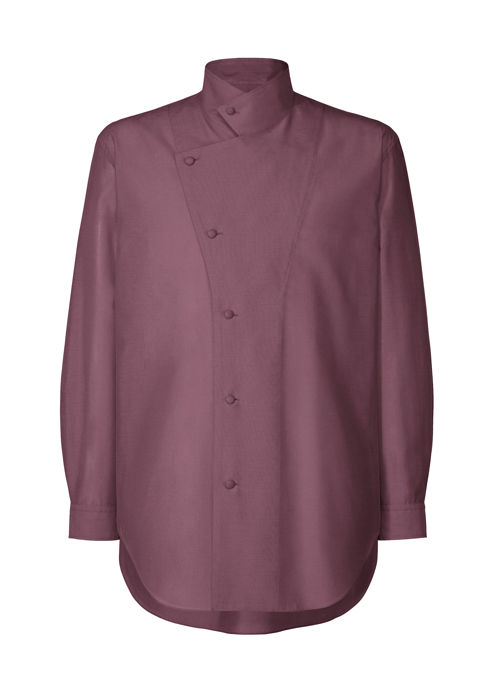 A product shot of the HOMME PLISSE ISSEY MIYAKE CRYSTALLINE WOOL BLEND prêt à porter in purple (81).