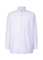 A product shot of the HOMME PLISSE ISSEY MIYAKE CRYSTALLINE WOOL BLEND prêt à porter in special white (07).