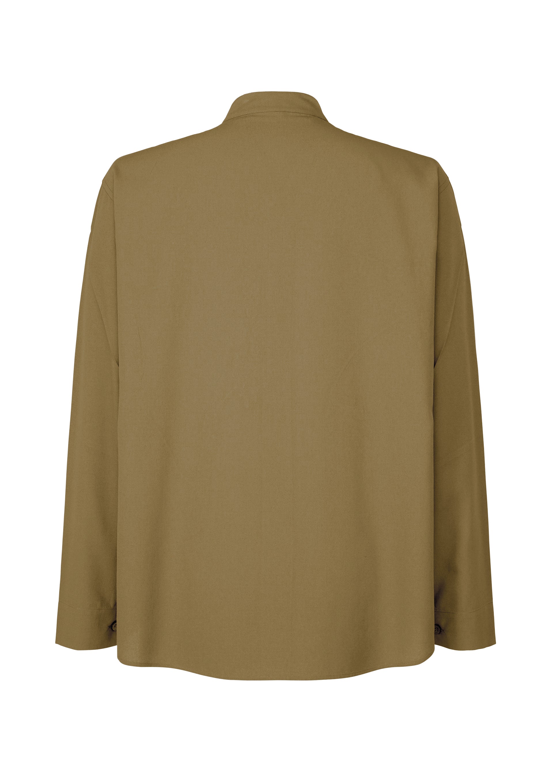 A detail shot of the Homme Plisse Issey Miyake EMBROIDERY PRESS SHIRT prêt à porter.