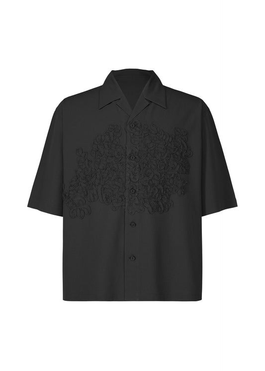 A product shot of the Homme Plisse Issey Miyake EMBROIDERY PRESS SHIRT prêt à porter in .