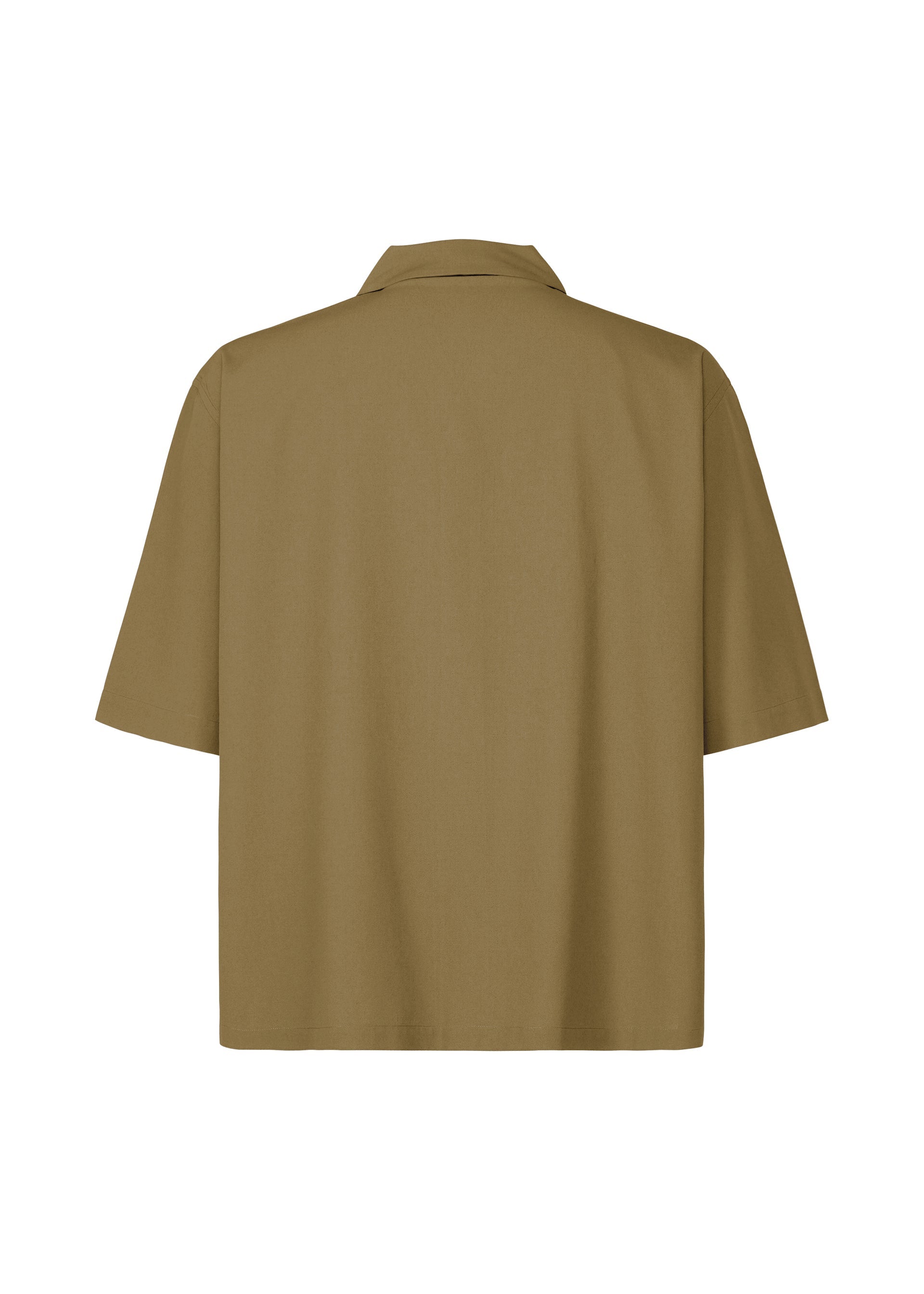 A detail shot of the Homme Plisse Issey Miyake EMBROIDERY PRESS SHIRT prêt à porter.