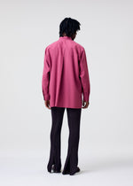 A model wears the Homme Plisse Issey Miyake PL RAMIE SHIRT shirt.