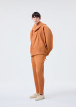 A model wears the Homme Plisse Issey Miyake MONTHLY COLORS MARCH prêt à porter.