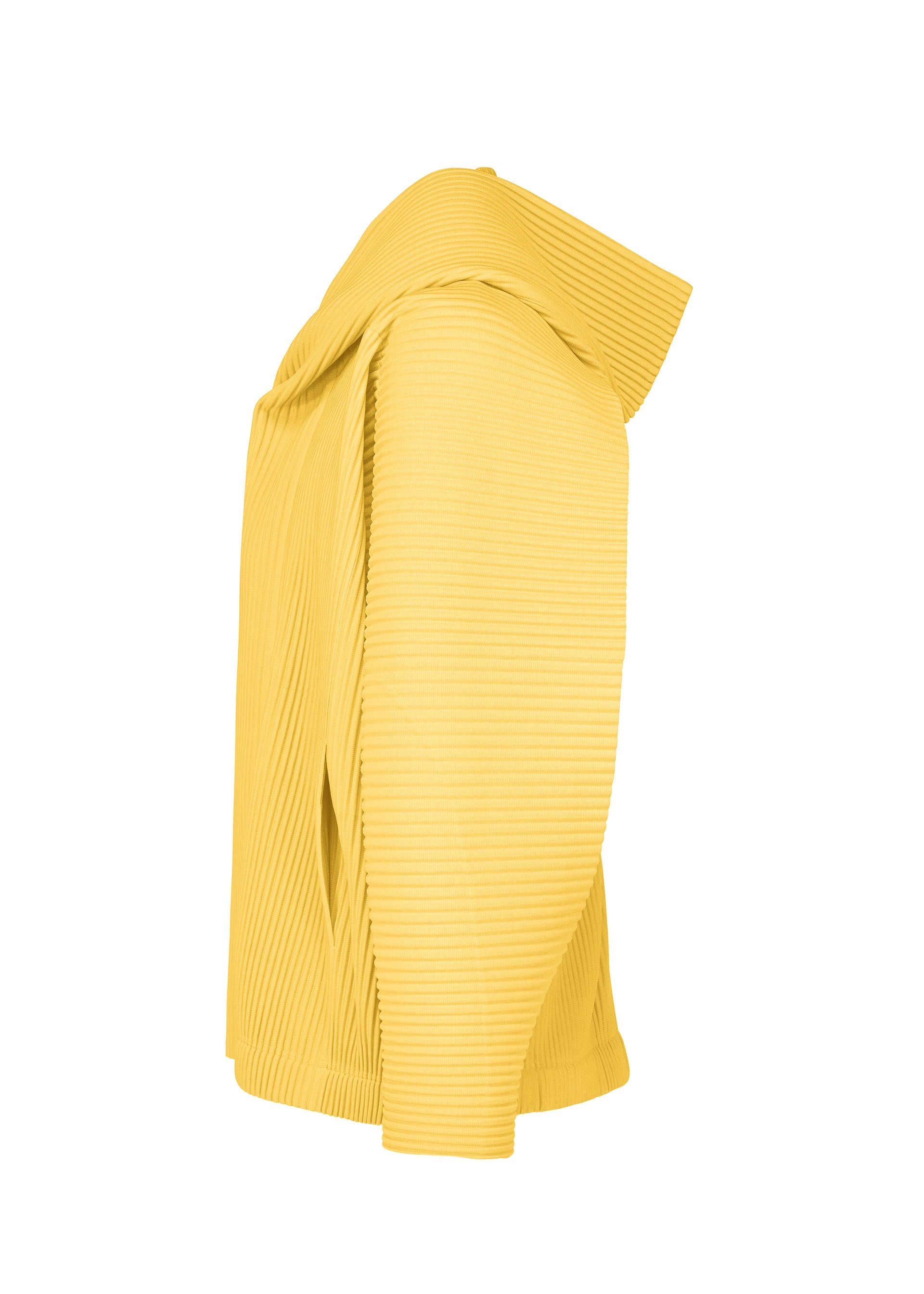A detail shot of the Homme Plisse Issey Miyake MONTHLY COLORS MARCH prêt à porter.