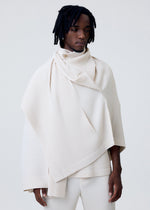 A model wears the Homme Plisse Issey Miyake WEAR OR WRAP prêt à porter.