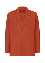 A product shot of the HOMME PLISSÉ ISSEY MIYAKE TAILORED PLEATS 3 jacket in jambon pink.