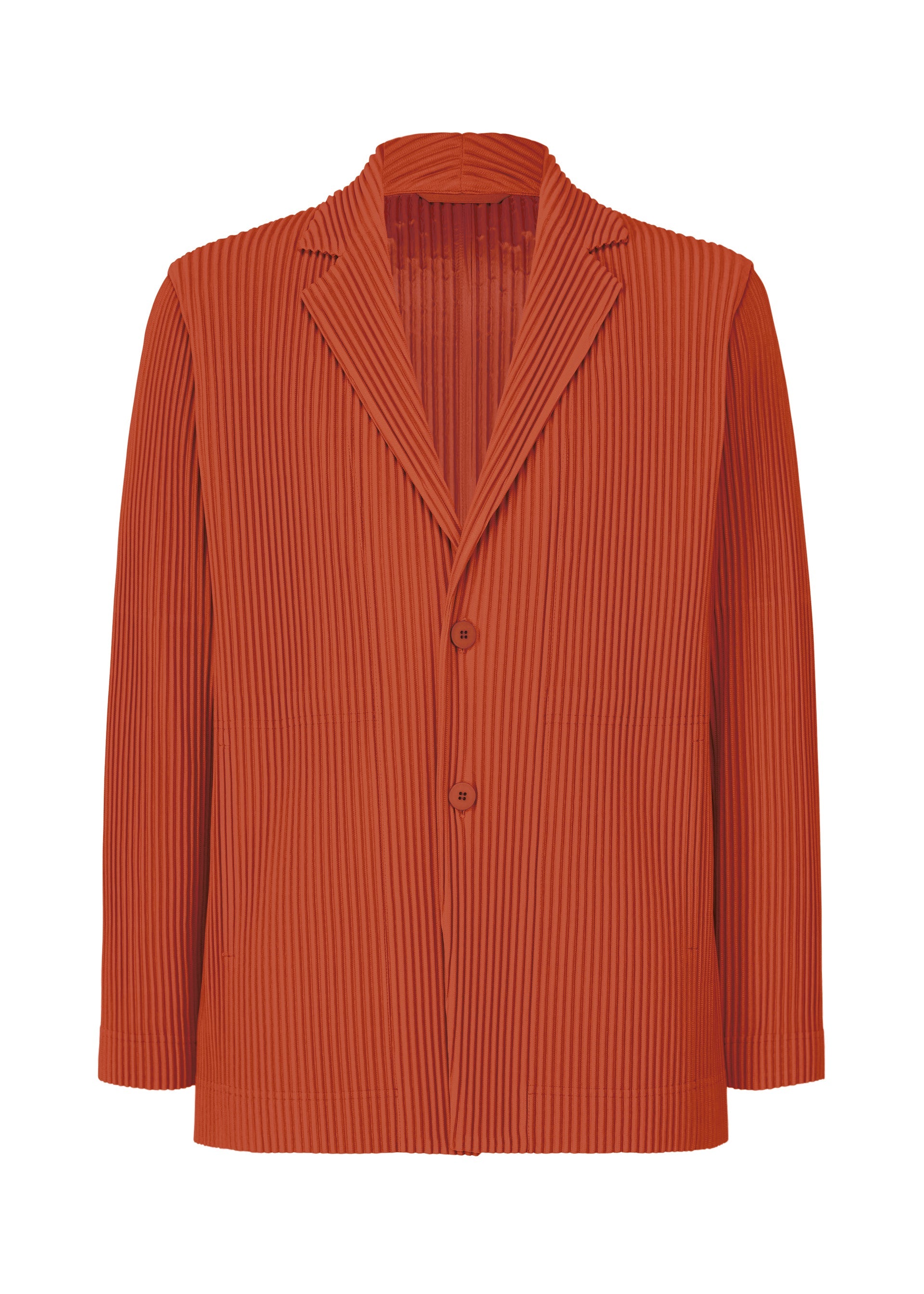 A product shot of the HOMME PLISSÉ ISSEY MIYAKE TAILORED PLEATS 3 jacket in jambon pink.
