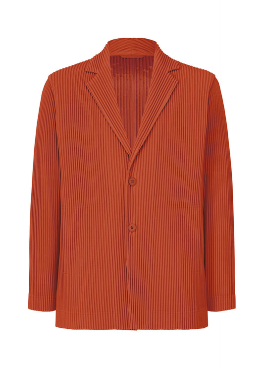 A product shot of the HOMME PLISSÉ ISSEY MIYAKE TAILORED PLEATS 3 jacket in jambon pink.