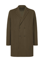 A product shot of the HOMME PLISSÉ ISSEY MIYAKE TAILORED PLEATS 3 jacket in genova metal ocher.