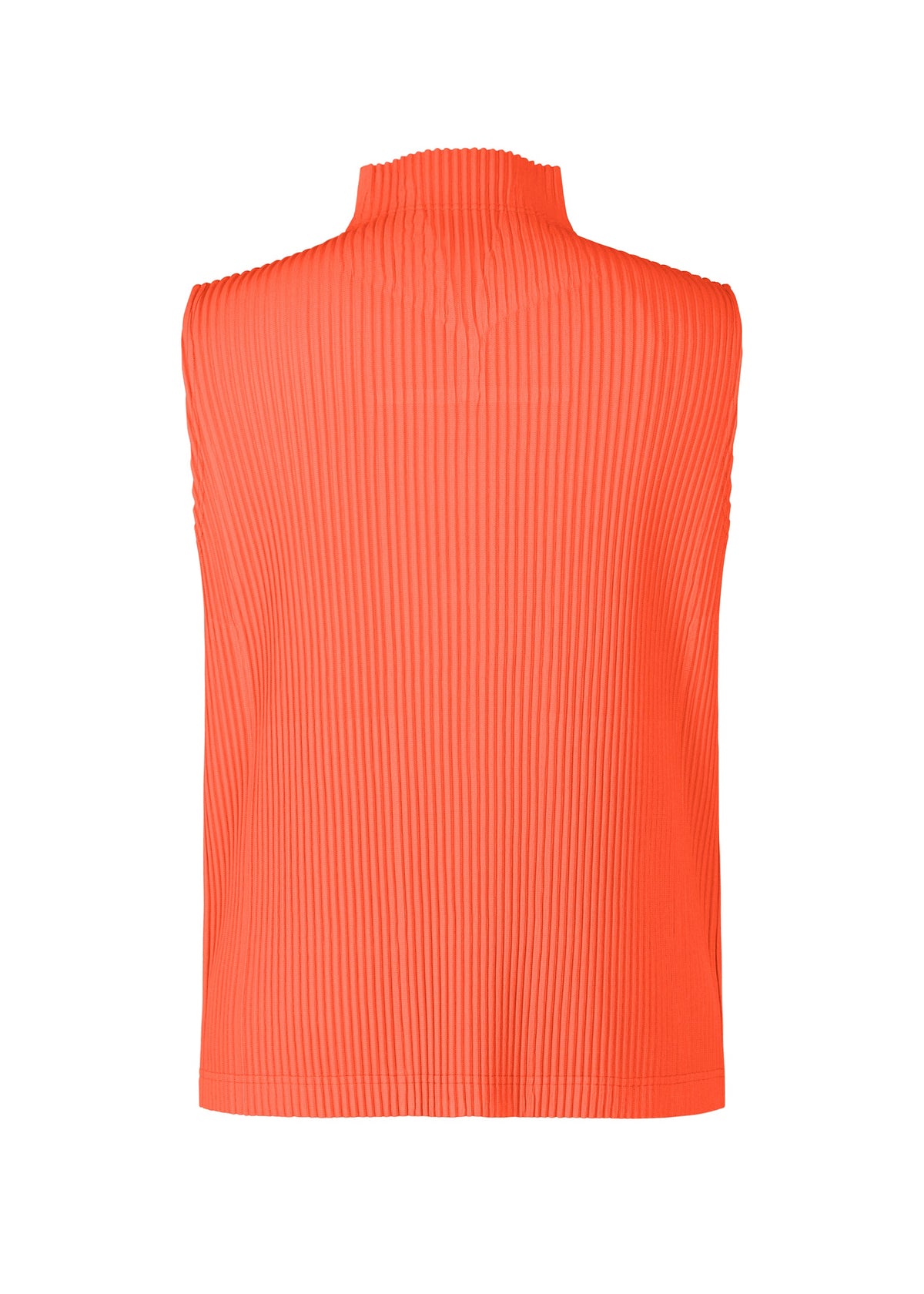 A detail shot of the Homme Plisse Issey Miyake MONTHLY COLORS   APRIL vest.