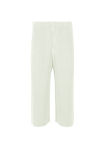 A product shot of the Homme Plisse Issey Miyake MONTHLY COLORS MAY trousers in duomo green (60), recurring_style.