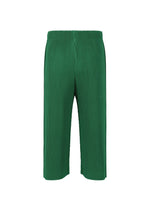 A detail shot of the Homme Plisse Issey Miyake MONTHLY COLORS MAY trousers.