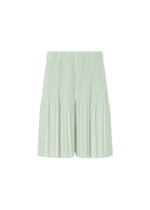 A product shot of the HOMME PLISSÉ ISSEY MIYAKE MONTHLY COLORS : JUNE trousers in boboli moss ash.