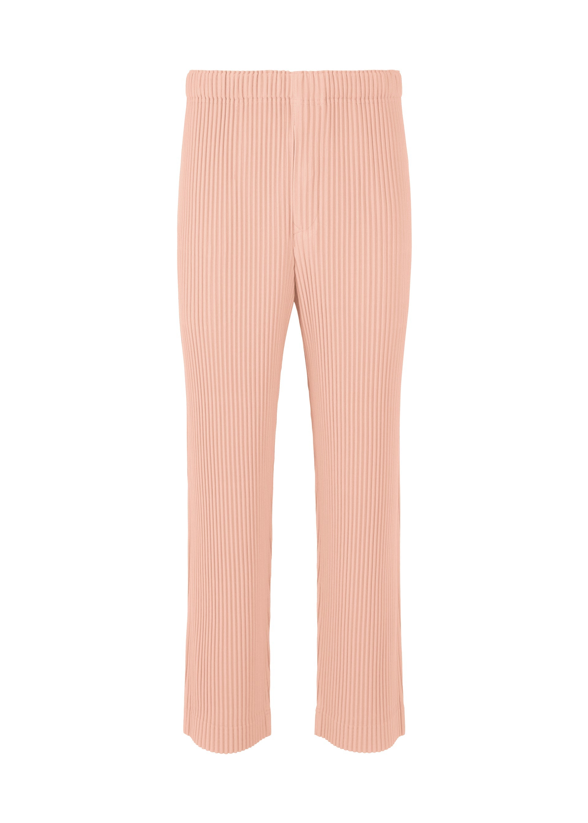 A product shot of the Homme Plisse Issey Miyake COLOR PLEATS 2 trousers in natural wine red (25), recurring_style.