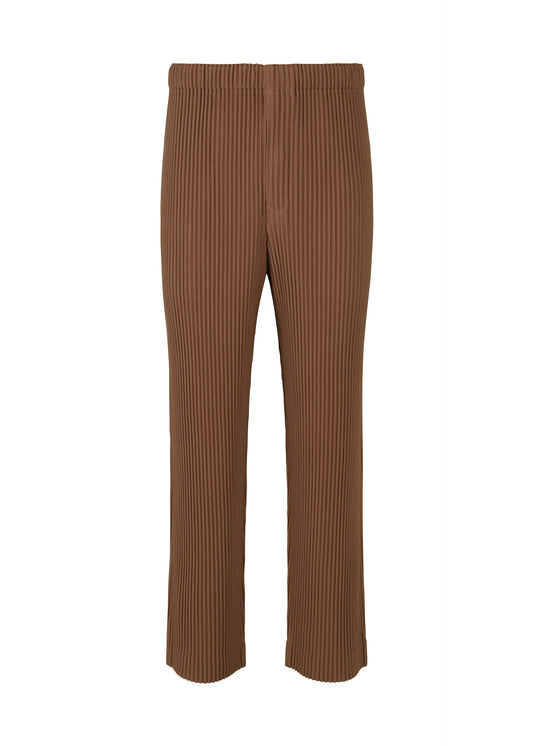 A product shot of the Homme Plisse Issey Miyake COLOR PLEATS 2 pants in brown (48), recurring_style.