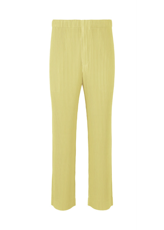 A product shot of the Homme Plisse Issey Miyake COLOR PLEATS 2 trousers in agave cream green (64), recurring_style.