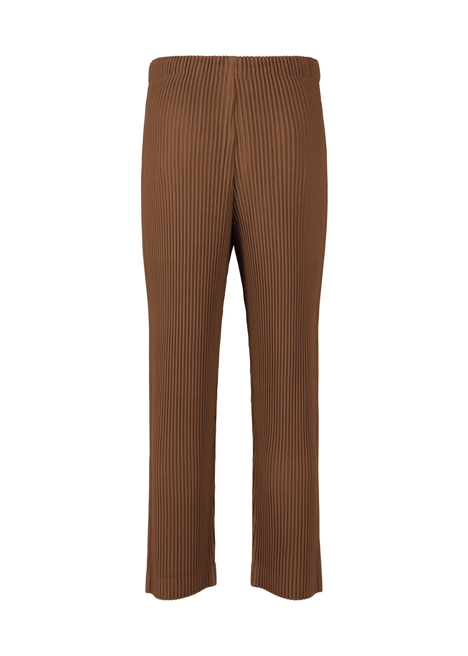 A detail shot of the Homme Plisse Issey Miyake COLOR PLEATS 2 trousers.