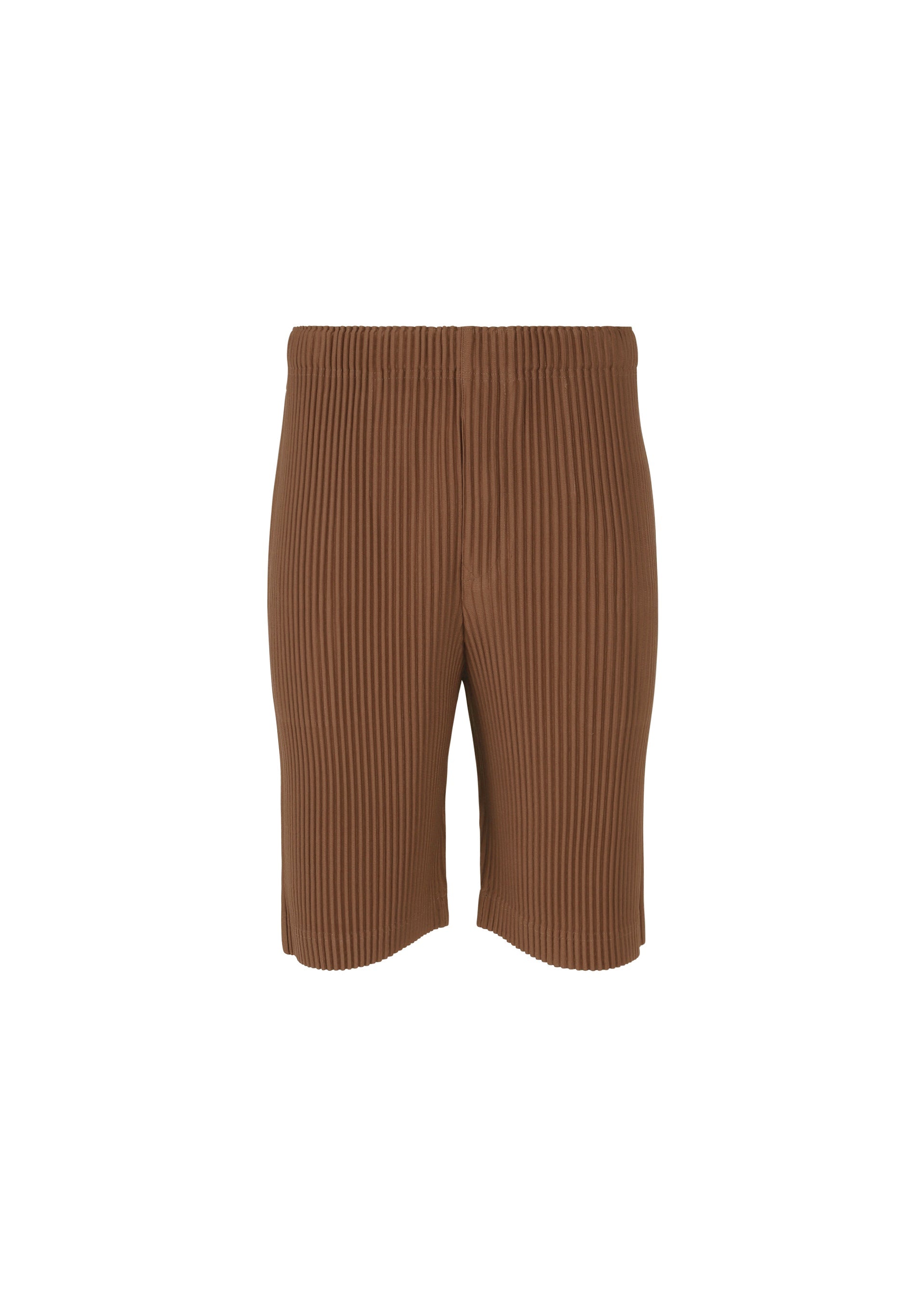 A product shot of the Homme Plisse Issey Miyake COLOR PLEATS 2 pants in brown (48), recurring_style.