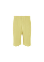 A product shot of the Homme Plisse Issey Miyake COLOR PLEATS 2 trousers in agave cream green (64), recurring_style.