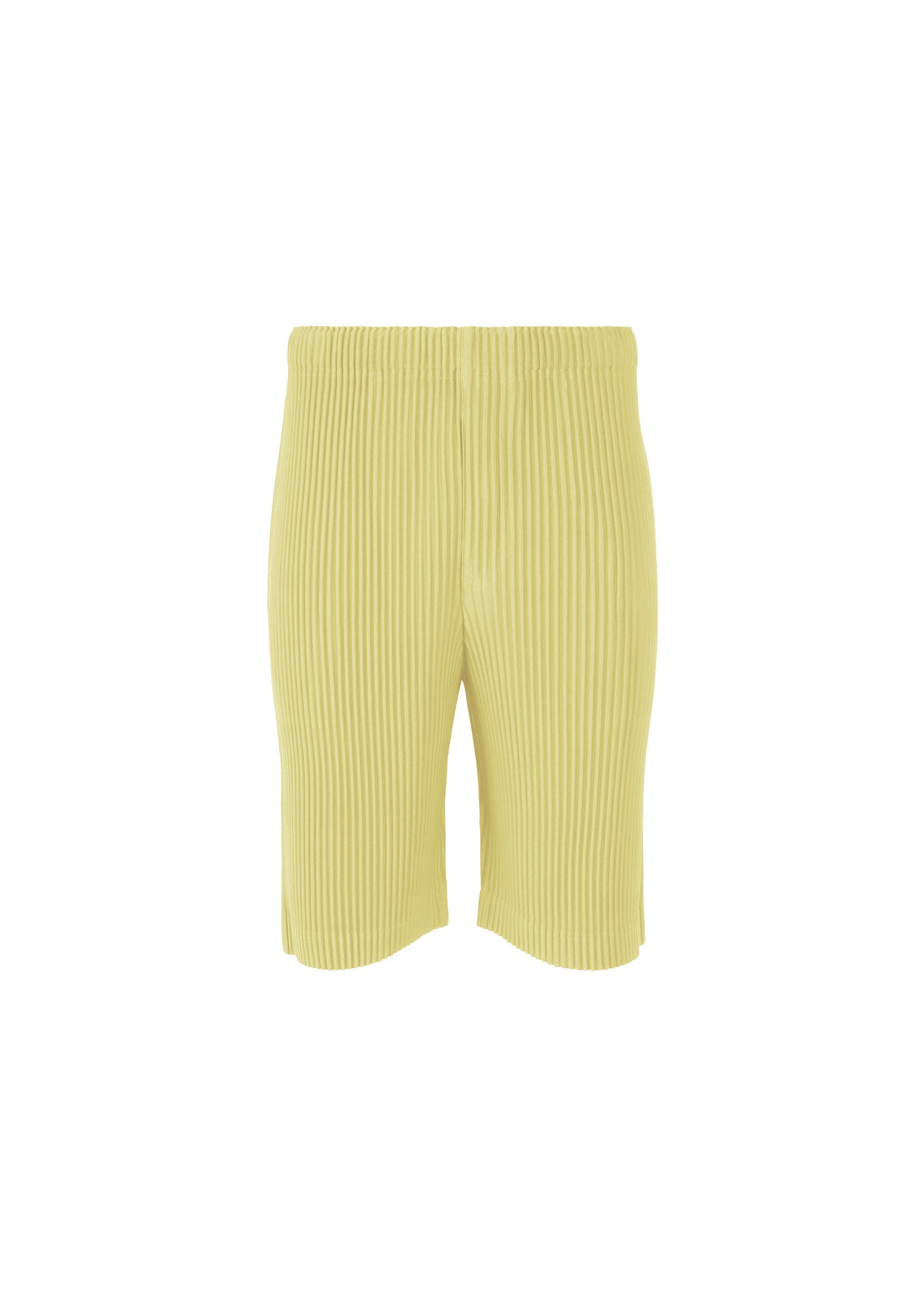 A product shot of the Homme Plisse Issey Miyake COLOR PLEATS 2 trousers in agave cream green (64), recurring_style.