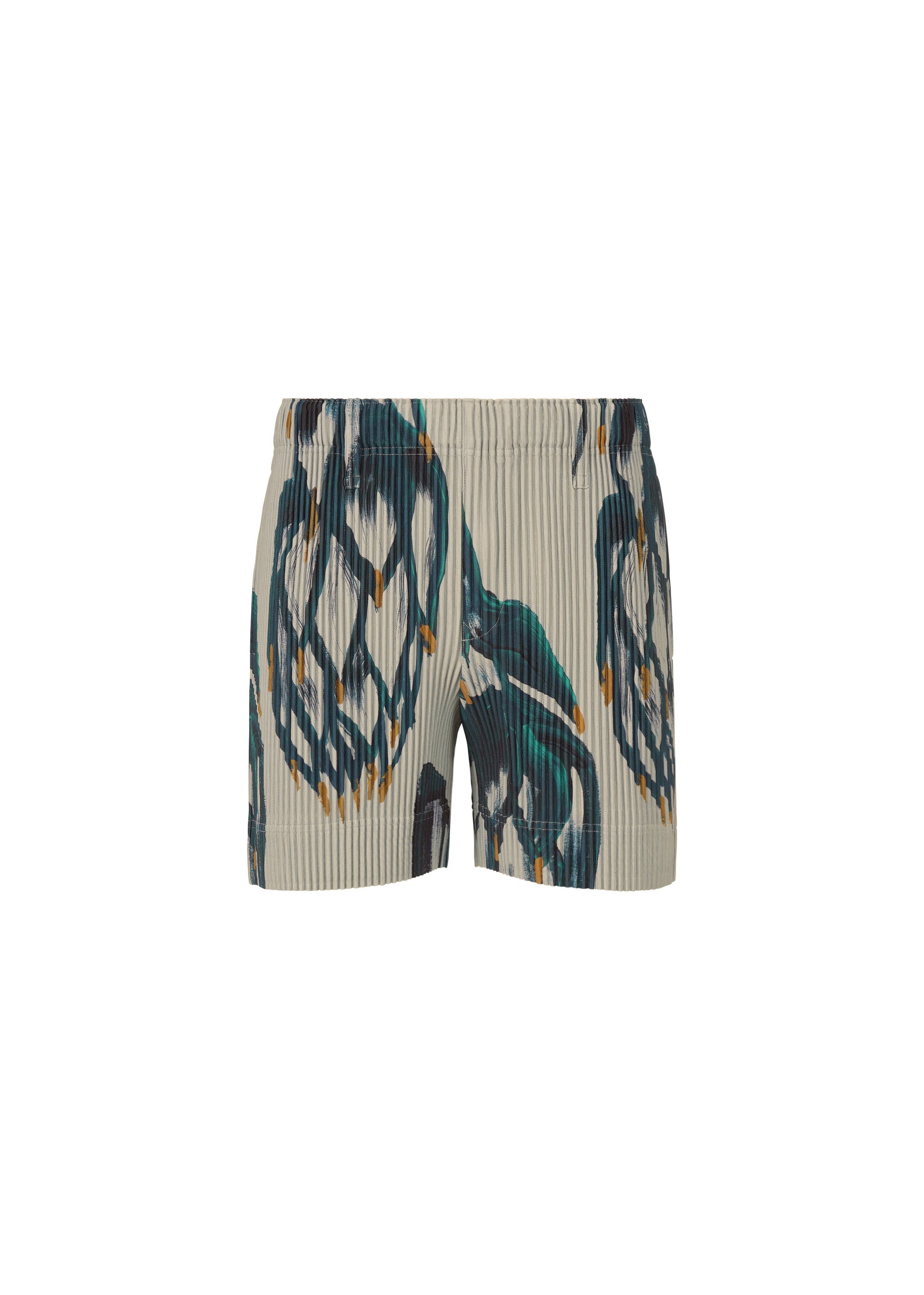 A product shot of the Homme Plisse Issey Miyake FRUITS VEGETABLES trousers in grey (12), recurring_style.