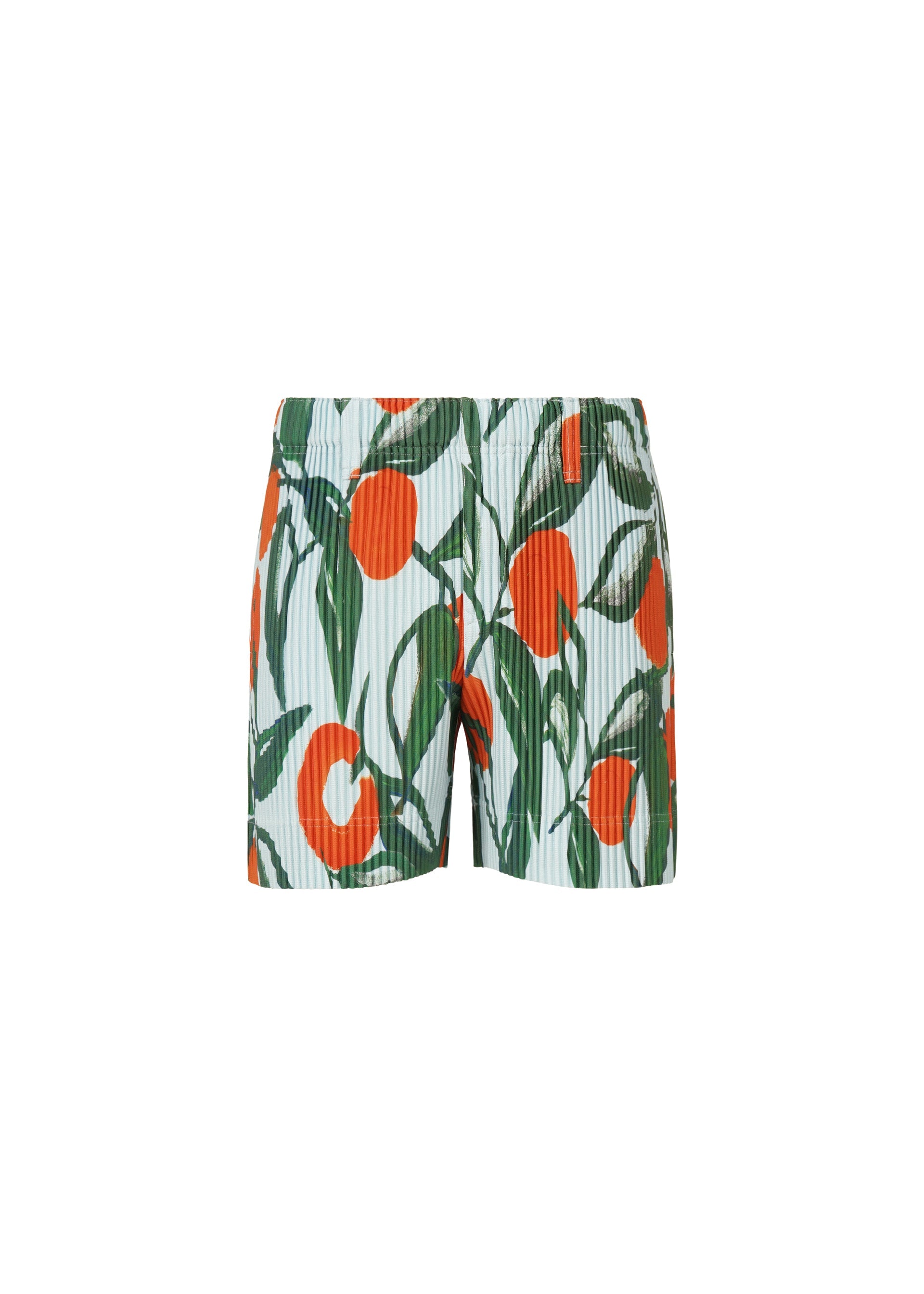 A product shot of the Homme Plisse Issey Miyake FRUITS VEGETABLES trousers in blue (72), recurring_style.