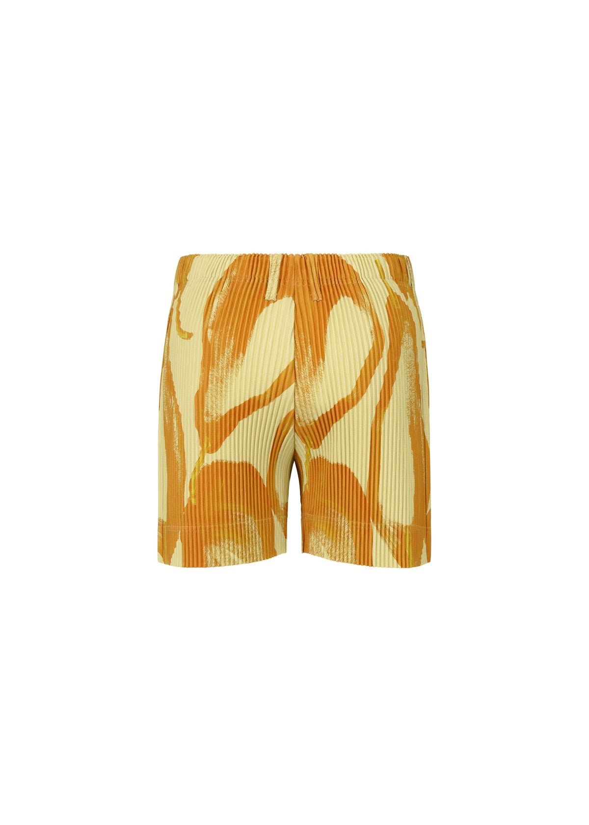 A detail shot of the Homme Plisse Issey Miyake FRUITS VEGETABLES trousers.