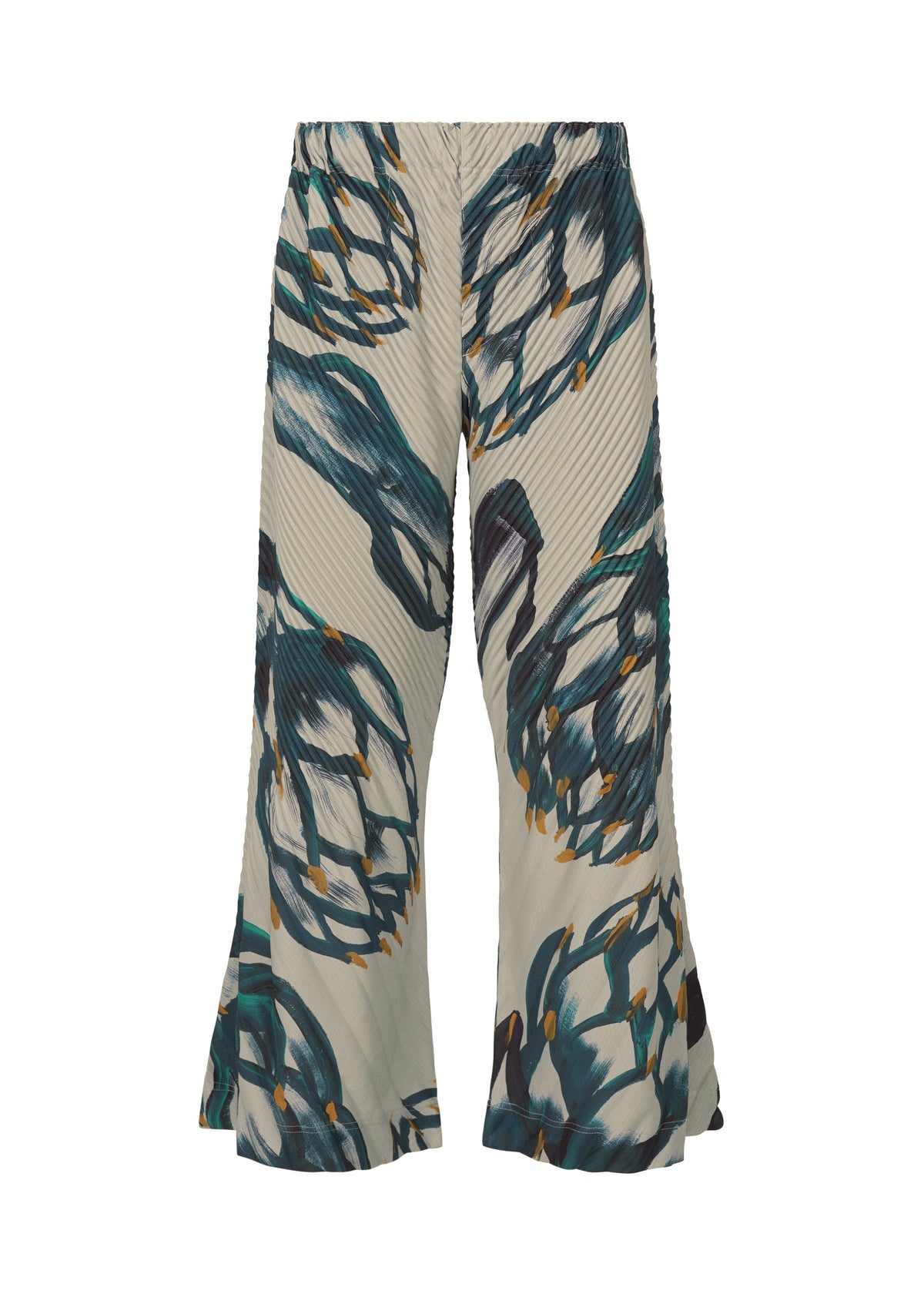 A product shot of the Homme Plisse Issey Miyake FRUITS VEGETABLES pants in grey (12), recurring_style.