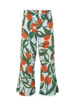 A product shot of the Homme Plisse Issey Miyake FRUITS VEGETABLES pants in blue (72), recurring_style.
