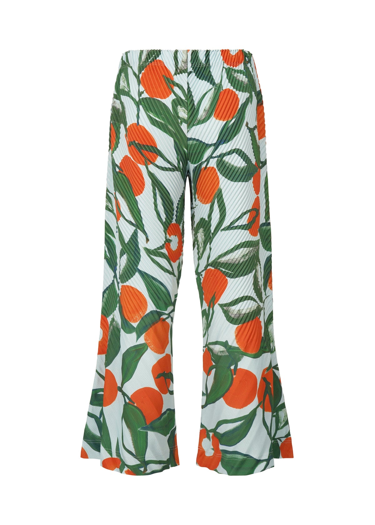 A detail shot of the Homme Plisse Issey Miyake FRUITS VEGETABLES pants.