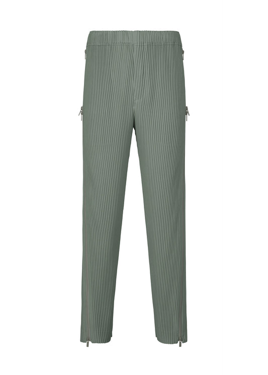 A product shot of the HOMME PLISSÉ ISSEY MIYAKE MULTI-FASTENED trousers in lucca storico blue.