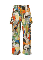 A product shot of the HOMME PLISSÉ ISSEY MIYAKE PALETTE MARBLED trousers in multicolor.