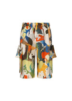 A product shot of the HOMME PLISSÉ ISSEY MIYAKE PALETTE MARBLED trousers in multicolor.